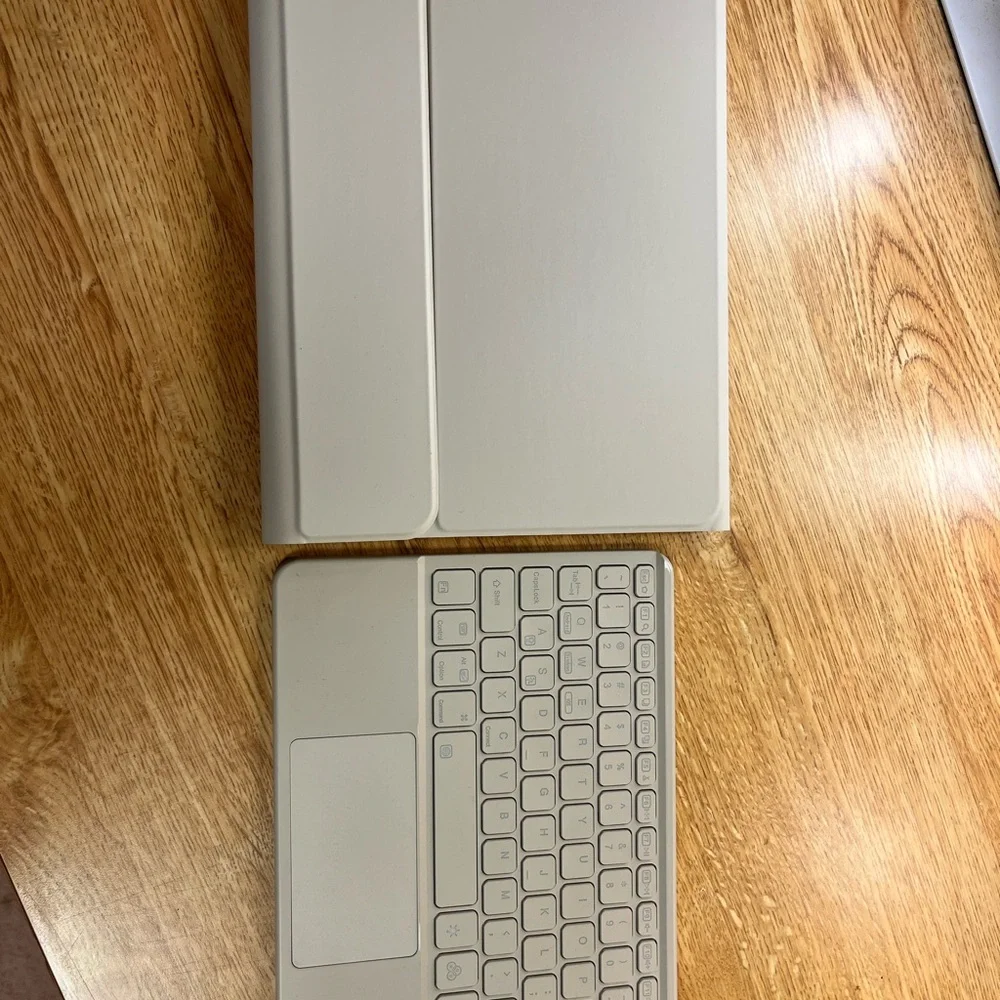 Beige iPad Air Keyboard Case with Stand and keyboard